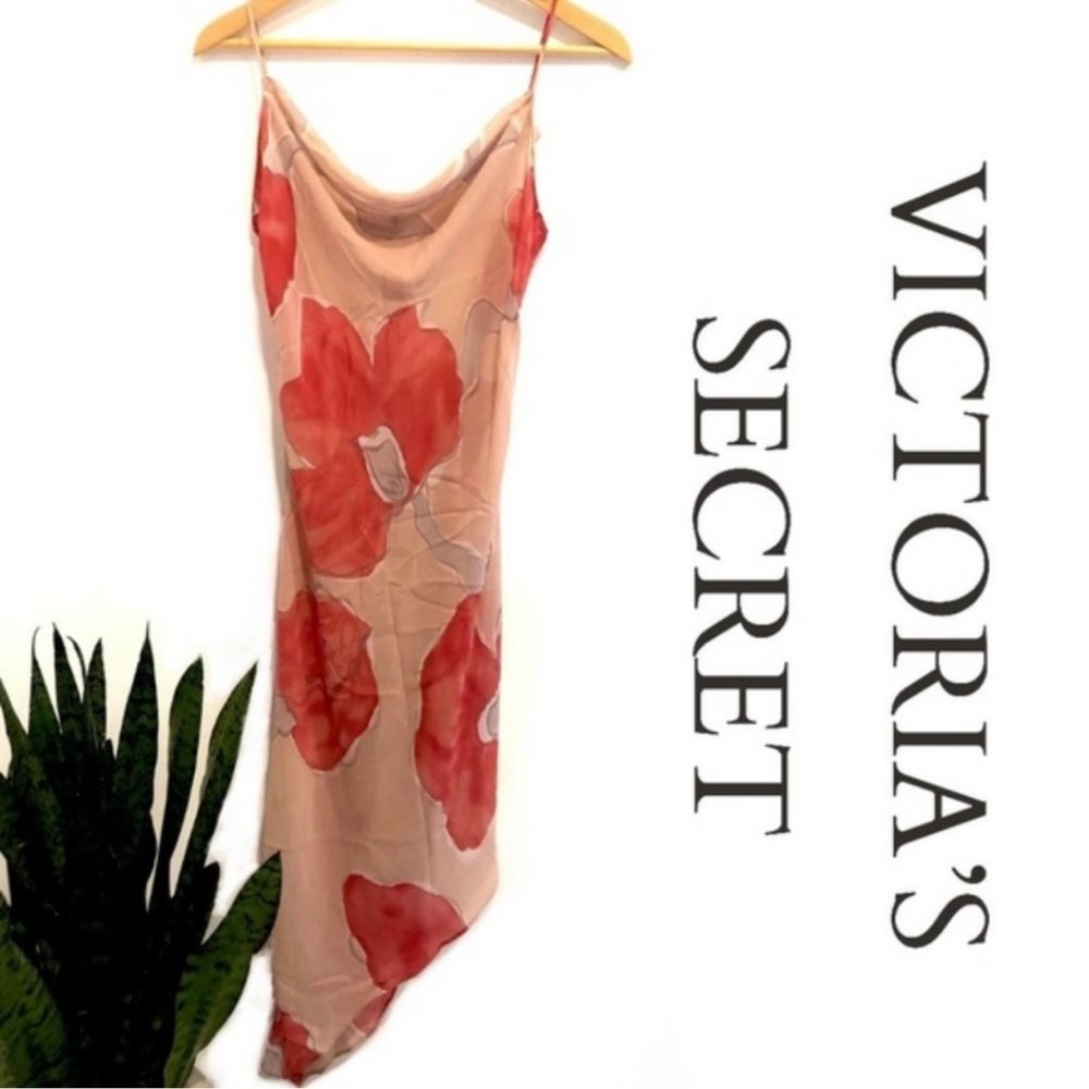 Vintage Victoria's Secret Silk Edition Floral Slip Dress size XS